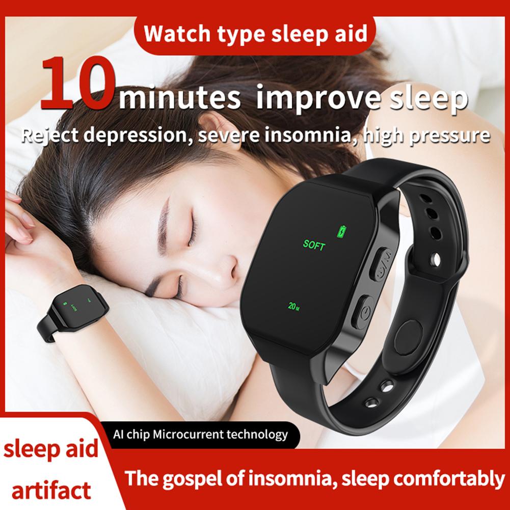 Electric EMS Sleep Aid Watch Type-C Charging Portable Fast Sleep Rest Wristband 3 Modes Smart Sleep Aid Machine Therapy Supplies