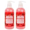 AJFOMWMP Strawberry Scented Body Wash for Tired Body and Mind 750ml (2 Strawberries)