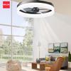 50CM Ceiling Fan Light Acrylic Silent Ceiling Fan with Remote Control Unlimited Dimming 6-speed Adjustment Living Room Fan Lamp
