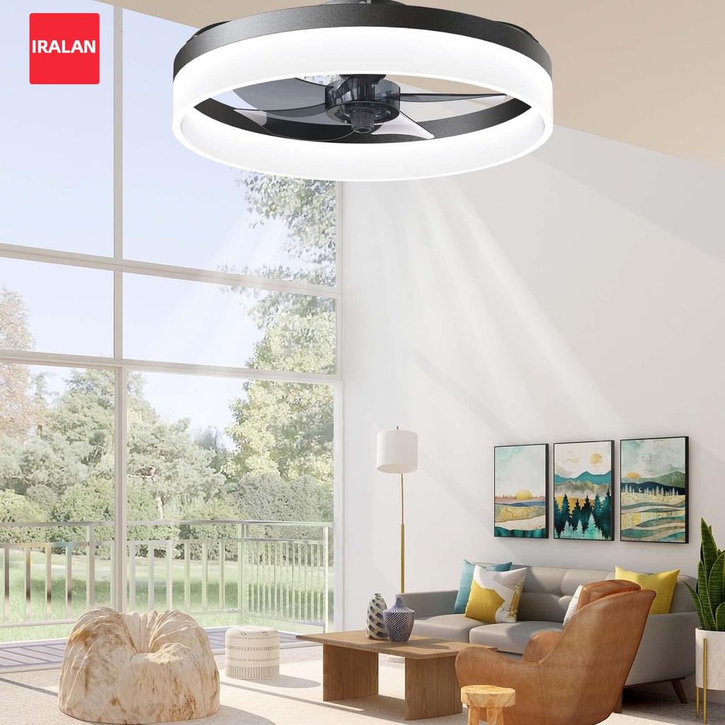 50CM Ceiling Fan Light Acrylic Silent Ceiling Fan with Remote Control Unlimited Dimming 6-speed Adjustment Living Room Fan Lamp