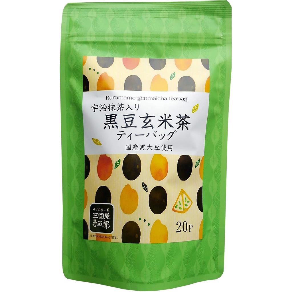 Mikuniya Sangokuya Uji Matcha Black Soybean Brown Rice Tea TB 60g ×2 Tea Bags