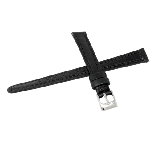 [Seiko] Watch Band, 12mm, Genuine Leather Strap, Women s, with Care Instructions (Black)