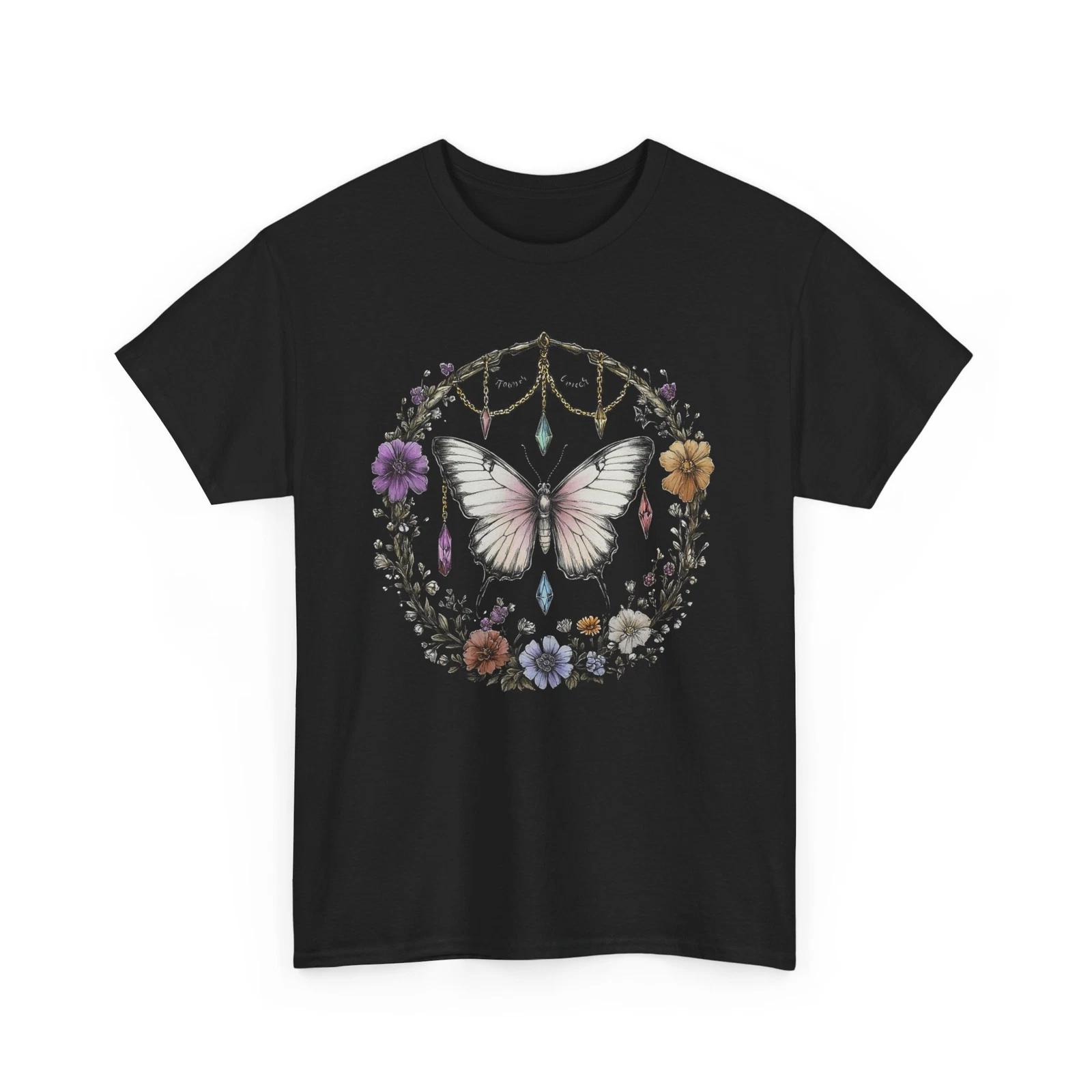 Butterfly T-Shirt for Men and Women | Unique Graphic Tee Stylish Cool Print L