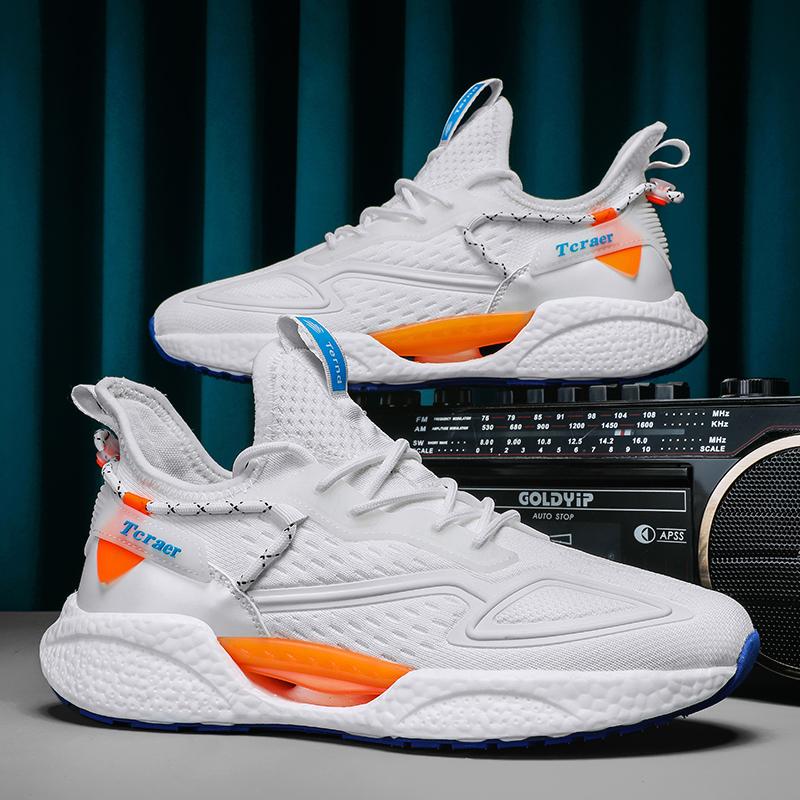 Unisex Running Shoes High-quality Ultralight Mesh Thick Sole Fashion Lace Up Casual Sneakers Flat Comfortable Tennis Shoes Man