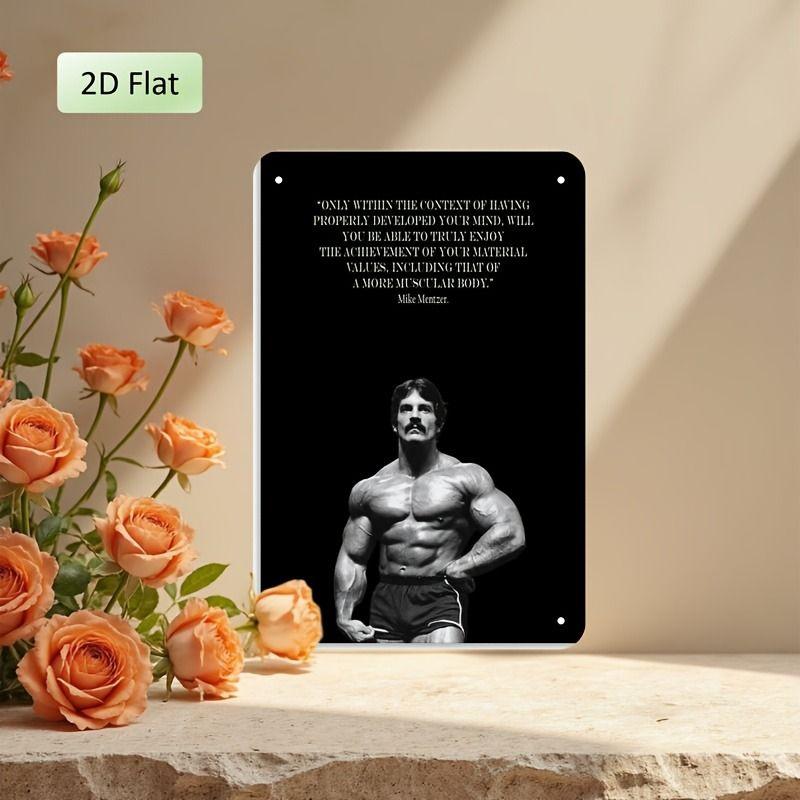 Fitness Motivation Metallblechschild Gewichtheben Fitness Poster Man Cave Garage Heimwanddekor 8x12 Zoll