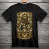 Leo Zodiac Sign Goth Skull Unisex Black T-Shirt S-3XL