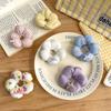 Floral Plaid Flower Scrunchies Children's Hair Accessories Baby Girl Ponytail Holder Rubber Band Hair Rope Tie Elastic Hair Band