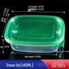 280ml Transparent Rectangular Plastic Bento Lunch Box with Lid - Disposable Fresh-Keeping Container for Fruit Salad