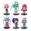 PriPara Chibi Anime Figure Cute Idol Girls PVC Collectible Figurines Q Version Character Statues for Desk Decor Anime Fans Gift