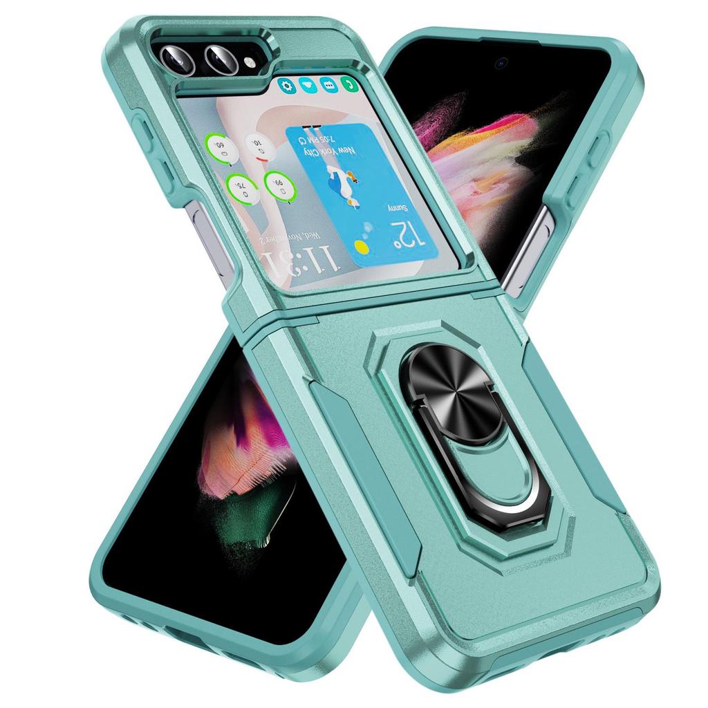 Samsung Z Flip6 Protective Case with Ring Holder - Full Coverage