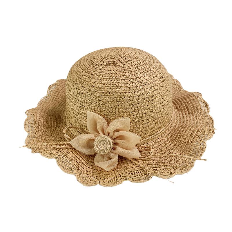 Kids Sun Hat Girls Spring Summer Straw Hat Sun Hat Sun Hat Princess Lace Flower Bag Beach Hat