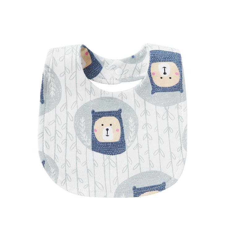 Newborn Baby Bibs Pure Cotton Double Layer Drool Bibs High Absorbency Burp Cloths For Infants Toddlers Soft Skin Friendly