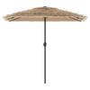 Vidaxl Parasol Ogrodowy Z Led, Stalowy Słupek, Brązowy, 248X248X248 Cm