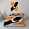 Orange and Black Abstract Bedding Bedding Duvet Cover Set Duvet Cover Pillowcases (1 * Duvet Cover 2 * Pillowcases, Without Duvet Insert)