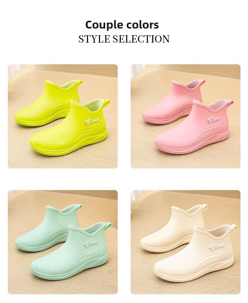 Men's & Women's Waterproof Winter Cotton Rain Boots - Detachable, Warm, All-Season Use