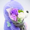 Matsuno Kogyo Seifenblumenstrauß, Plüschtier, Seifenblumen, Innendekoration, Geschenk (3 Blumen, Lila)
