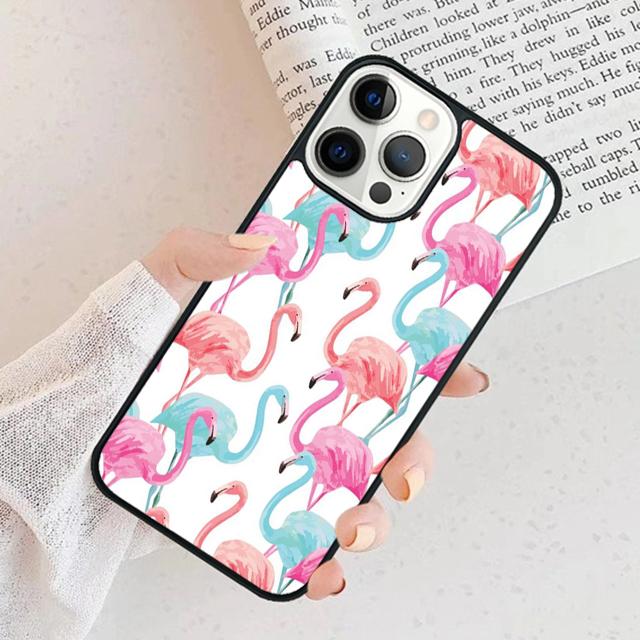 Flamingo Phone Case For iPhone 17 Air 15 16 Cover  11 13 14 Pro Max 12 Plus Max Fundas