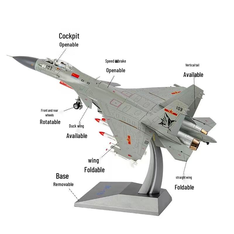 Shunhua Wolf J-15 Fighter Jet Model 1:48 Scale