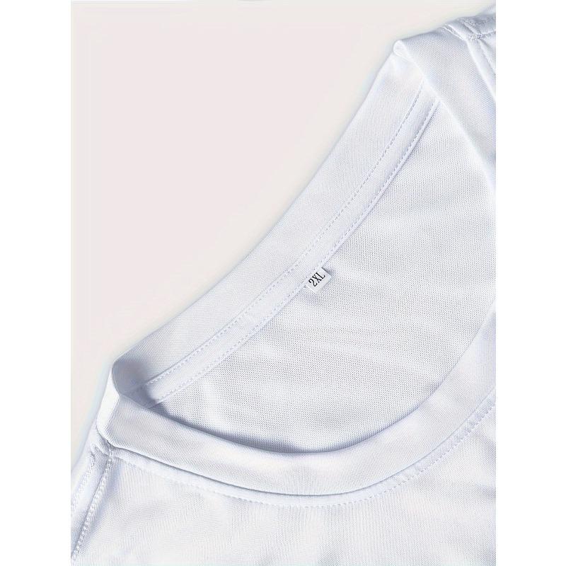 Happy Moments Praise God Print Men's Round Neck Short Sleeve Tee Fashion Regular Fit T-Shirt Top For Spring Summer Holiday Leisure Vacation