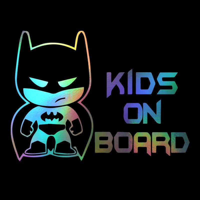 Cartoon Kids on Board Car Sticker - Baby and Anime Design