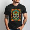 Dia De Los Muertos Day of The Dead Sugar SkullAnime Clothes Design Halloween Trick-or-treating Cotton Unisex T-Shirt Unisex Clothing Unisex