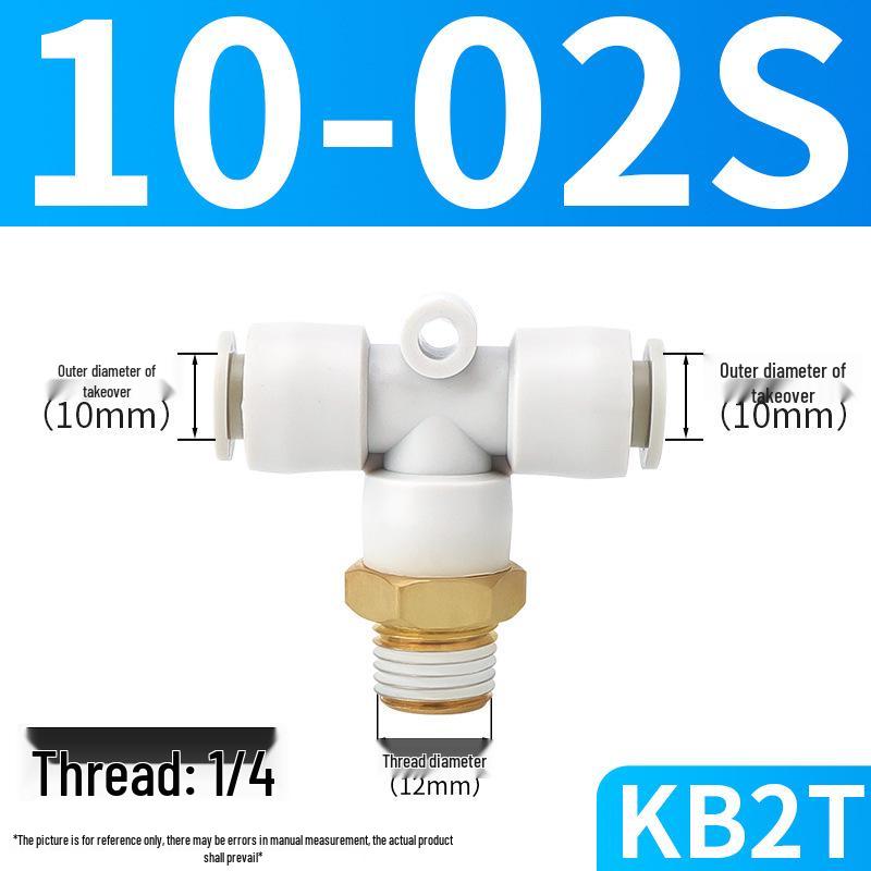 SMC KB2T Series Three-Way Male Thread Pneumatic Quick Connector for 4-16mm Air Hose