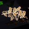 Chinese Magpie & Flowers Zircon Brooch – Exquisite Cheongsam Accessory
