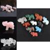 Stunning Hand Carved Elephant Natural Gemstone Jasper Turquoise Malachite Quartz Crystal Ornament For Versatile Home Decor