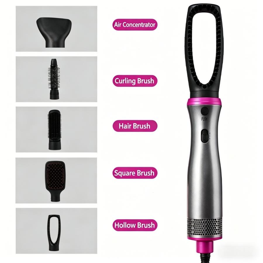 Factory Price Dual Voltage Lightweight Multi-purpose Hair Styling Tools 5 In 1 Hair Styler Hot Air Brush for All Hair Types