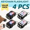 Clip-On Flashlight Rechargeable Mini EDC Keychain Torch,Compact Pocket COB Flash Light for Hiking Camping Fishing Holiday Gifts