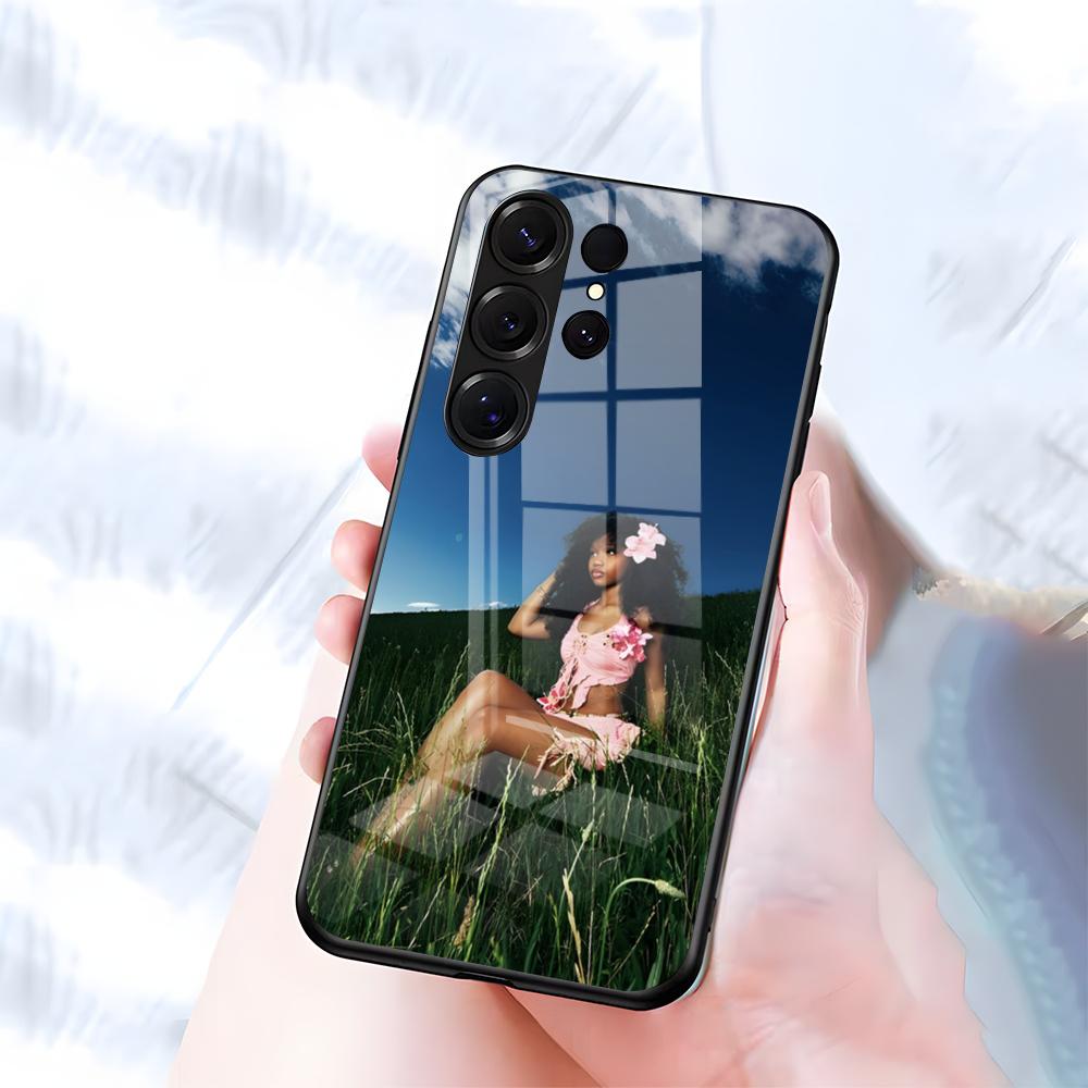 Singer SZA Lana Phone Case For Samsung S26 S25 S24 FE S23 S22 S21 Plus S20 Ultra Note20Ultra Black Glass Cover