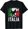 Italien Fußball T-Shirt mit Grafik Distressed Flagge Atmungsaktives Sportoberteil für Unisex