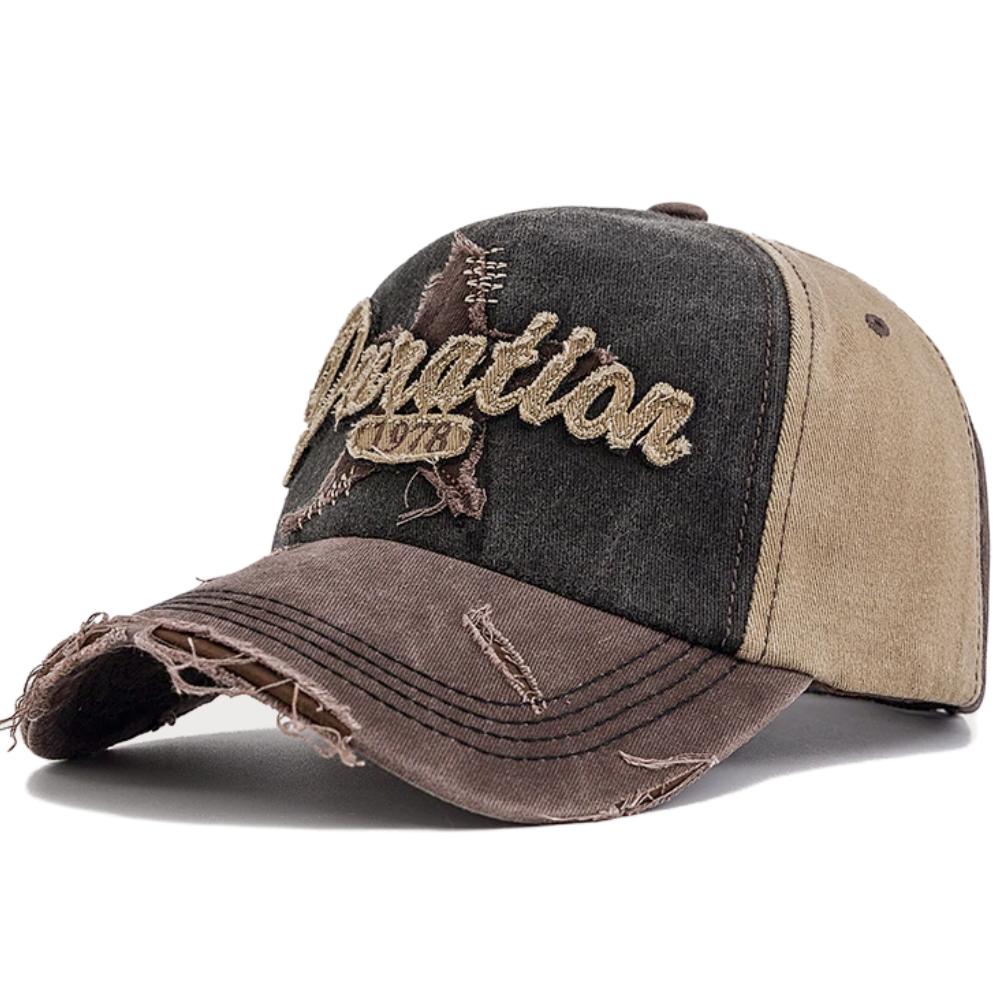 Hot Sale Vintage Cotton Baseball Cap Distressed 1978 Embroidery Dad Hat Color Blocked Cap For Men Woman Streetwear Outdoor Caps