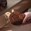 1pc Solid wood cute turtle insulation mat, cup mat, pot mat, tea tray, bar, coffee shop, tea house, desktop anti scalding mat, r