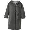 Sancai 2025 Winter Two-Way Wear Hooded Loose Long Double-Faced Wool Coat