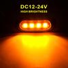 20Pack DC12-24V 3.7 Inch 4 LED Trailer Marker Lights Clearance Light Front Rear Side Indicators Lamp With Chrome Bezel Universal For Truck RV Camper
