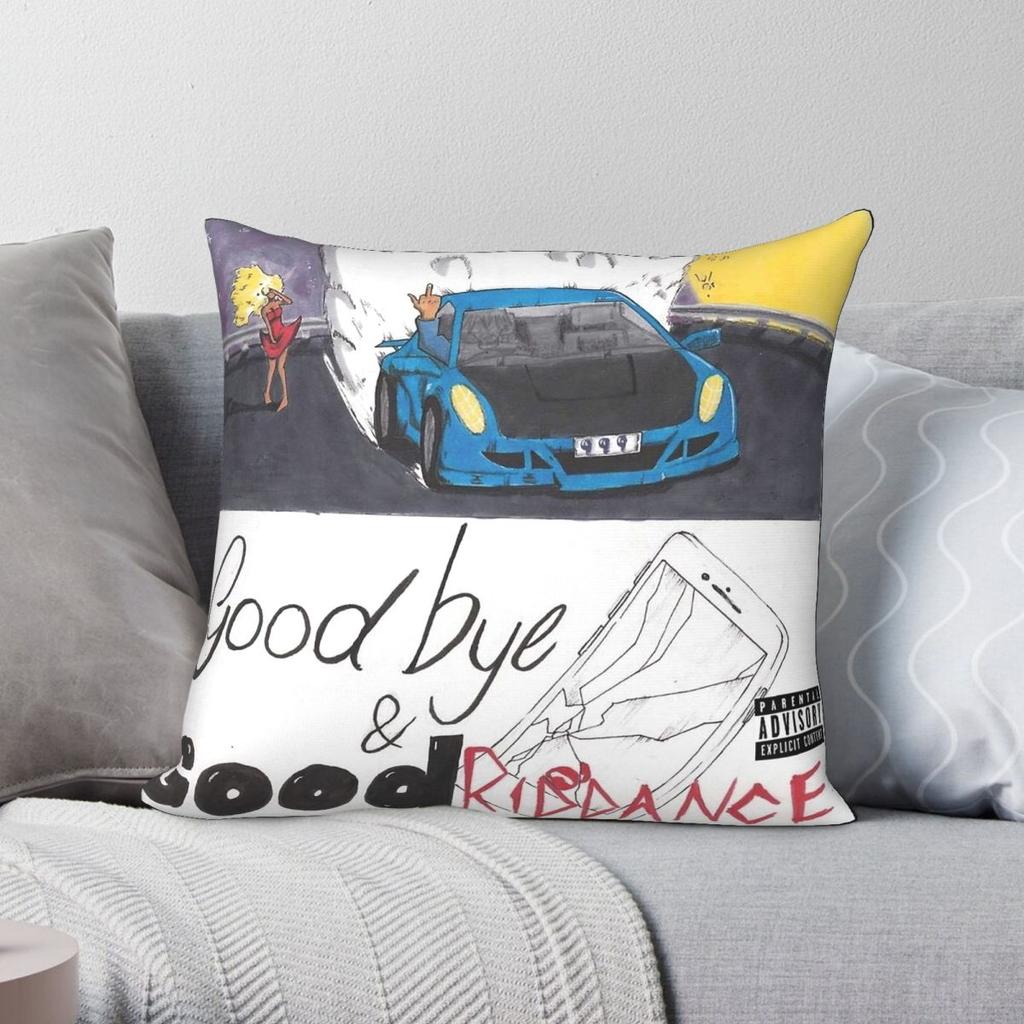 Juice WRLD Good Bye And Good Riddance Square Pillowcase Polyester Linen Velvet Pattern Zip Decorative Car Cushion Case Wholesale