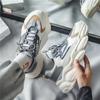 Fashion Solid Chunky Sneakers Men's Running Shoes 2024 Fashion Casual Breathable Leather Mesh Increased Thick Platform Designer Shoes
