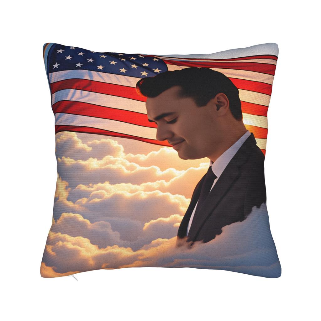 Funda de Almohada Angélica Defensora de Charlie Kirk Funda de Almohada Personalizada Fundas de Almohada Divertidas Para Sofá Decoración del Hogar