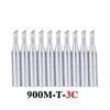 10Pcs/Lot 900M-T Series Soldering Iron Tip Set Lead Free Welding Head for Hakko 936 937 Soldering Station BGA Rework Tools