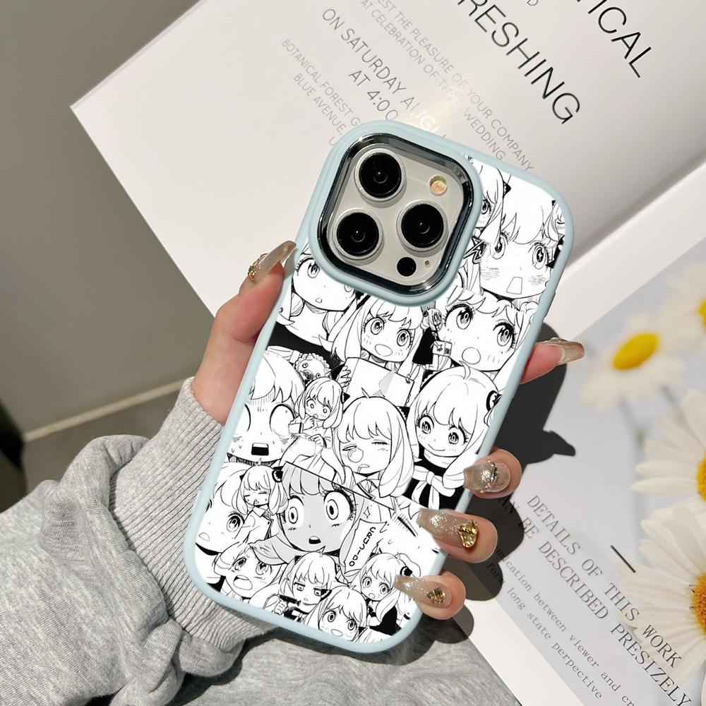 Ae98 SPY×FAMILY Anime Art Phone Cases for Samsung A13 A32 A53 A04e A54 S24 FE S23 Ultra Infinix Hot 40i Huawei P30 Metal Camera Protective Back Cover
