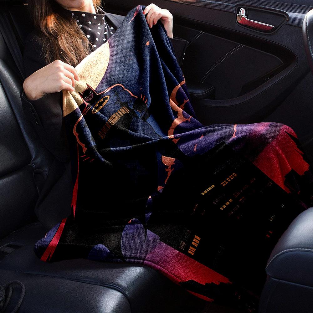 1pc Batman, Cityscape Flannel Blanket Soft Warm Throw for Home, Office, Travel, All-Season Cozy Bedding GiftL1112