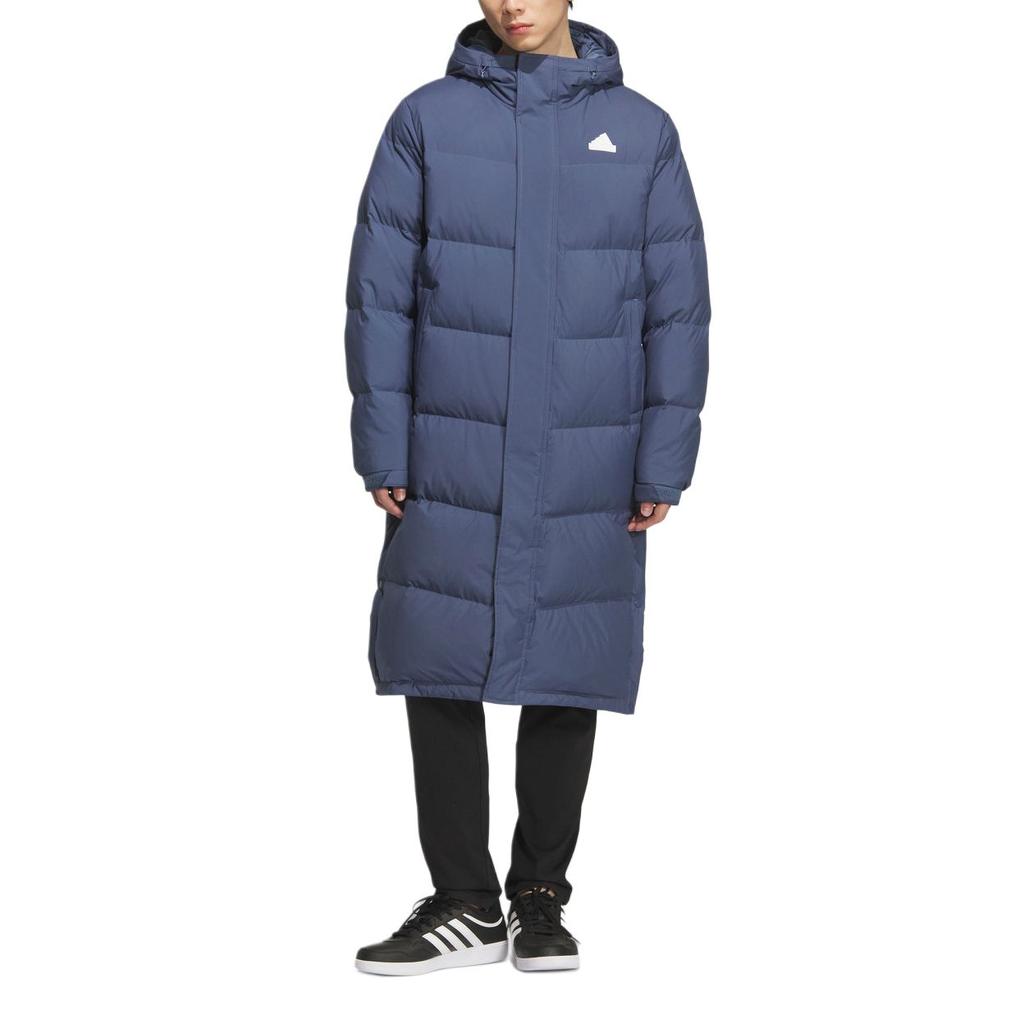 Adidas Long Warm Water-Resistant Hooded Duck Down Jacket Unisex Jacket KQ5536