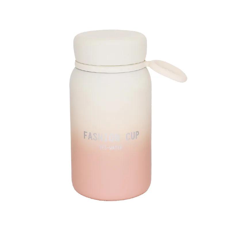 380ml Cute Gradient Vacuum Flasks 361 Stainless Steel Bottle Portable Thermos Cup Coffee Mug for Lady Travel Shopping Office Use