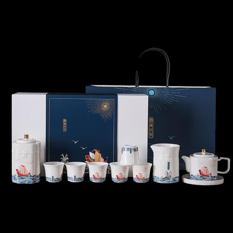 Gongcuifang Peace and Prosperity 10-Piece Chinese Tea Set