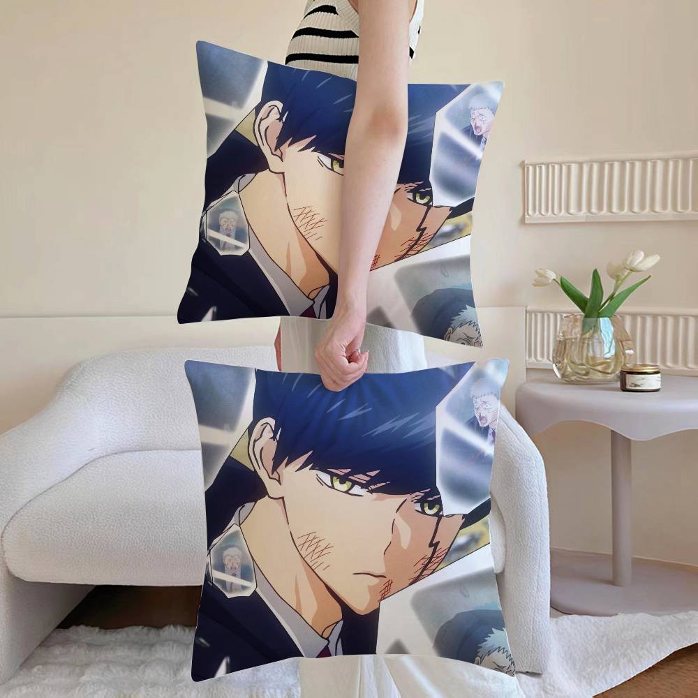 M-Mashle Magic and Muscles Pillow Case Anti-dustmite Pillowcase Invisible Zipper Silky Sofa Cushion Cover