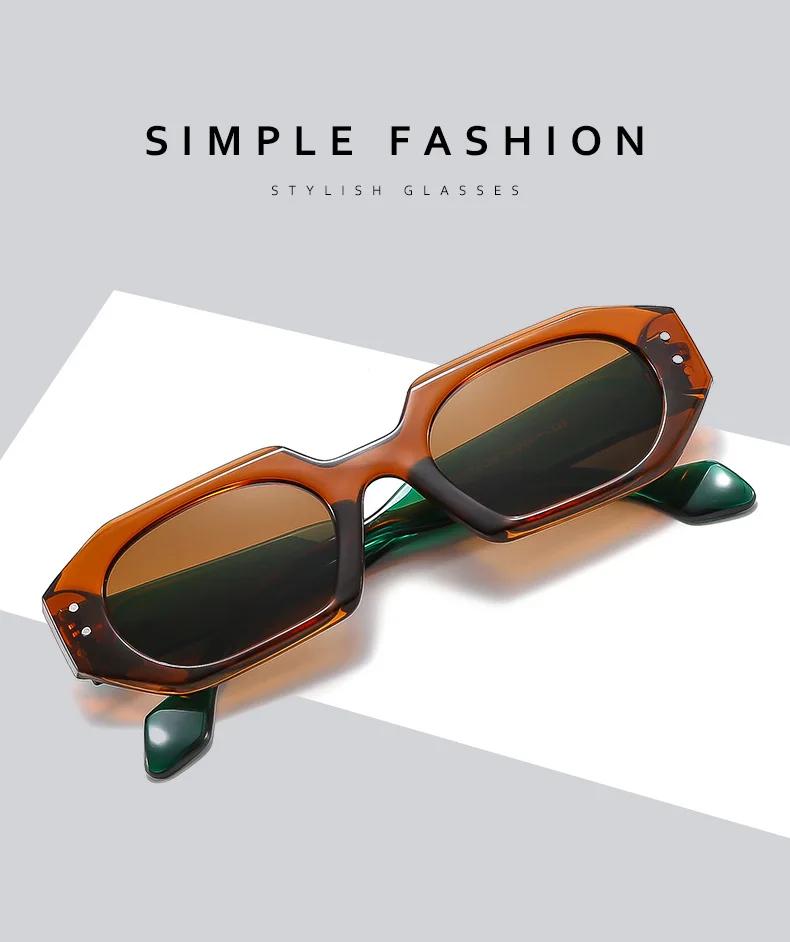 Gafas de Sol de Moda Mujer Hombre Cuadradas Plástico Vintage Elegantes Sobredimensionadas Señora Gafas de Sol Retro Vacaciones