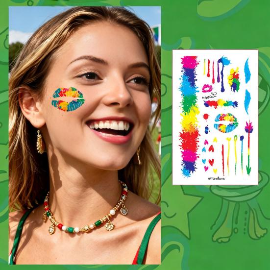 2026 Fußball-Fan-Gesichtsaufkleber, Temporäre Tattoos für USA Mexiko Kanada, Football-Jubel-Körperkunst für den Spieltag