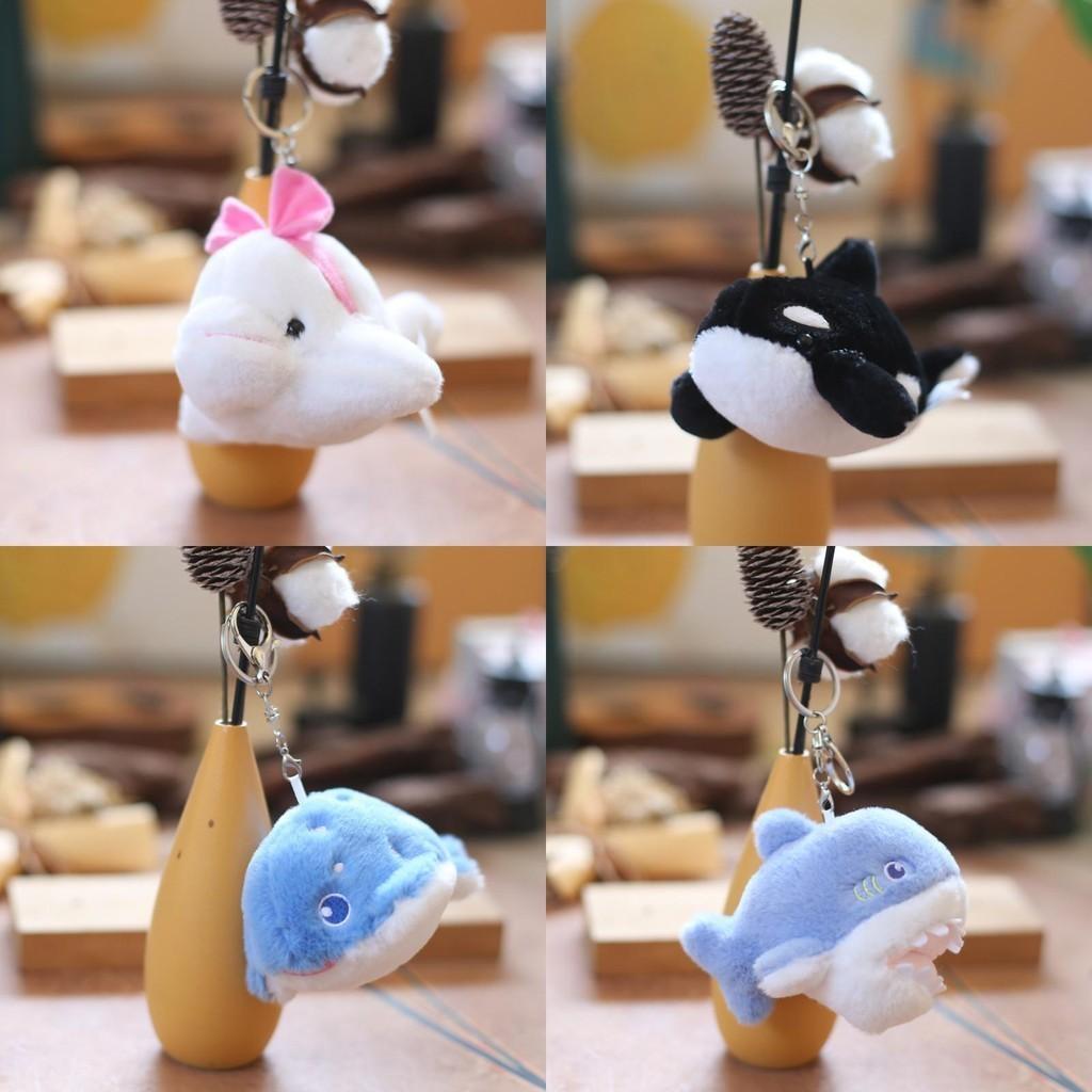Cute Adorable Ocean Animal Plush Keychain Soft Dolphin Whale Shark Octopus Toy