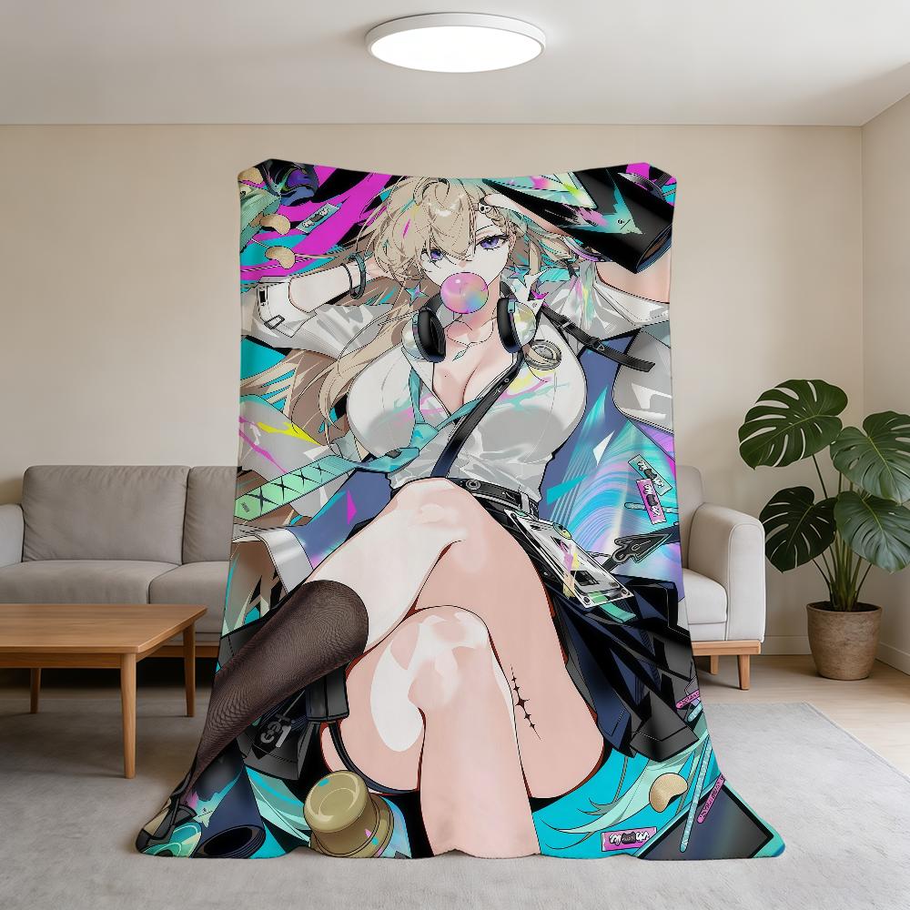

Blanket Waves Super Warm Game Comfortable Plush Throw Blanket Child LYNAE Home Wuthering Sofa Bedroom Gift 75x90cm